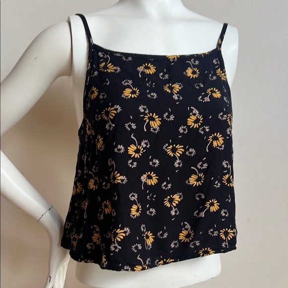 Kimchi Blue Tops - Kimchi Blue Crop Camisole in Black and Orange